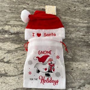 LITTLE ME Santa hat and booties